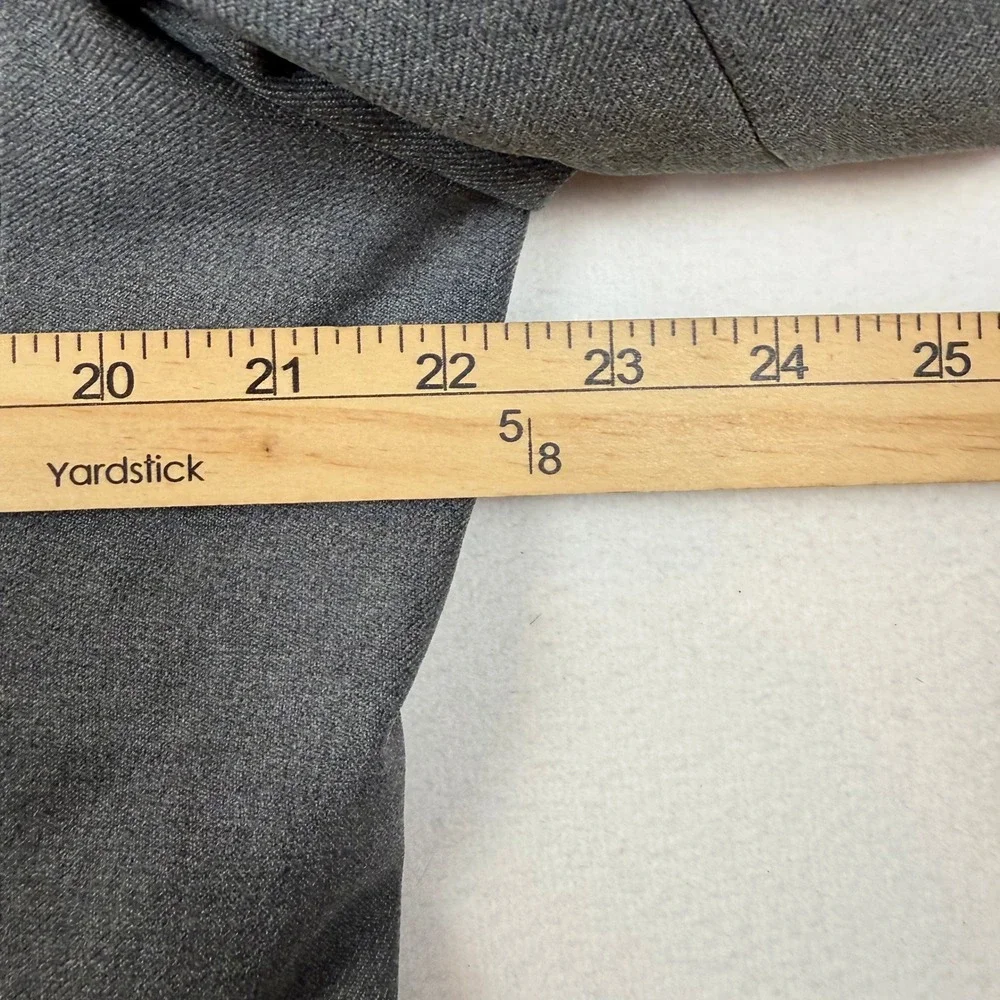Haggar Blazer Jacket Mens 44L Gray Washable 2-Button Gold Buttons Vintage Style